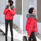 Women's Solid Color Down Jacket Mid-length Korean Loose Thick Coat Warm Cotton Coat Big Fur Collar Winter Clothes Quilted Coat