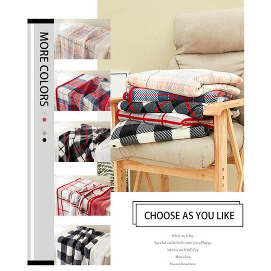 Multifunctional Blanket Fluffy Flannel Blanket Soft  Comfortable Plaid Cloak Blanket with Buttons
