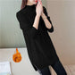 Autumn and Winter Plus Velvet Sweater Mid-length Loose Half-high Collar Large Size Base Shirt Jacket