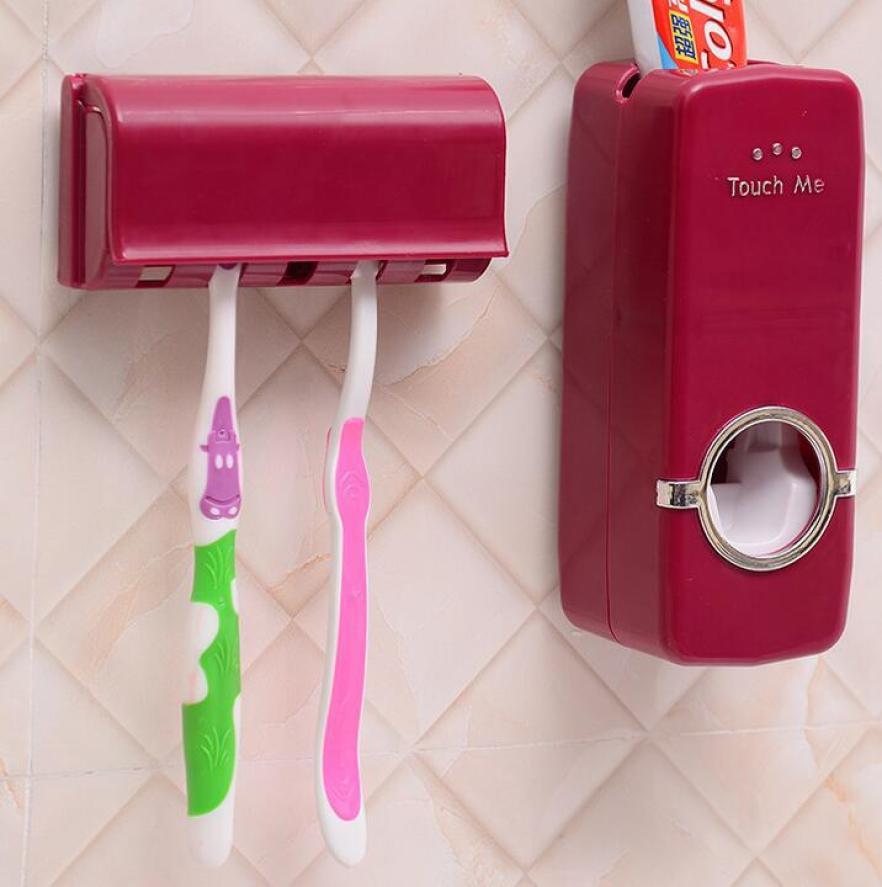 Touch N Brush Automatic Toothpaste Squeezing Dispenser Device And Brush Holder Set