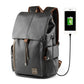 Backpack Male Travel Fashion Trend Men's Backpack Large Capacity PVC Leather Bag High School Student Schoolbag Male