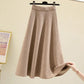 1PC Thick Skirt Knitted Pleated High Waist Midi Long Autumn Warm Dress Bottoming Skirts