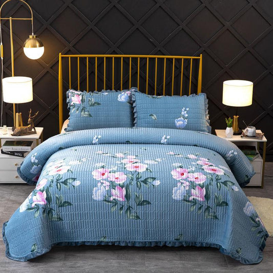 One Blanket Multi-purpose Crystal Fleece Blanket Sheet Thick Tatami Bed Cover Quilted Non-slip Bed Cover Blanket Double-sided Plus Fleece Blanket