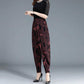 Autumn and Summer Style Fall Feeling Pattern Bloomers Cropped Trousers Feet Pants Women Loose Harem Pants