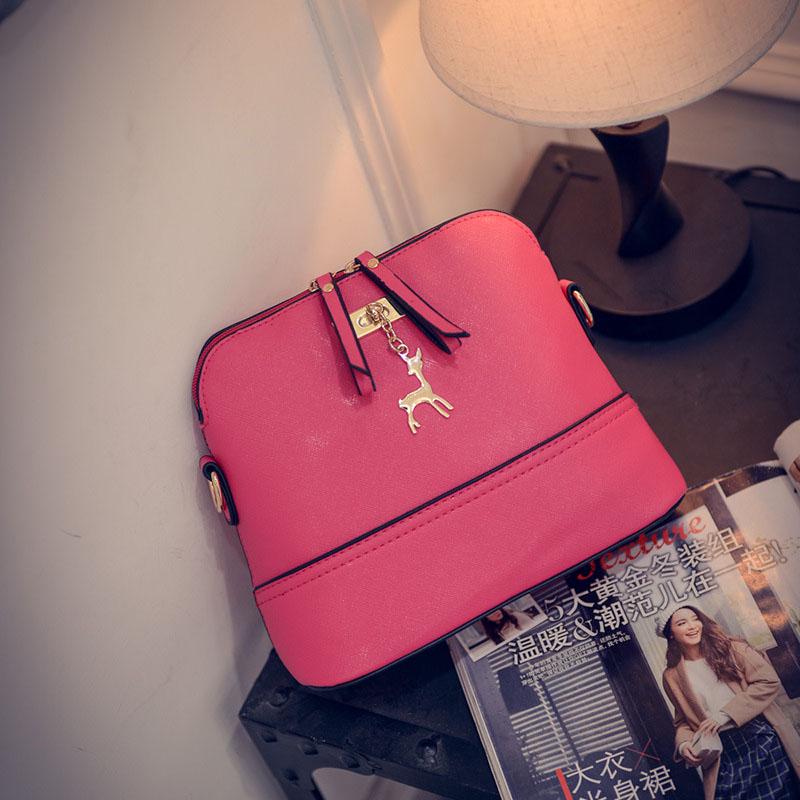 New Women's fashion Messenger Bag Vintage Small Shell Leather Handbag Casual Bags