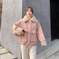 Women's Cotton-padded Jacket Japanese Sweet Coat Women's Lamb Wool Bread Coat Loose Women's Short Plus Velvet Warm Cotton-padded Coat