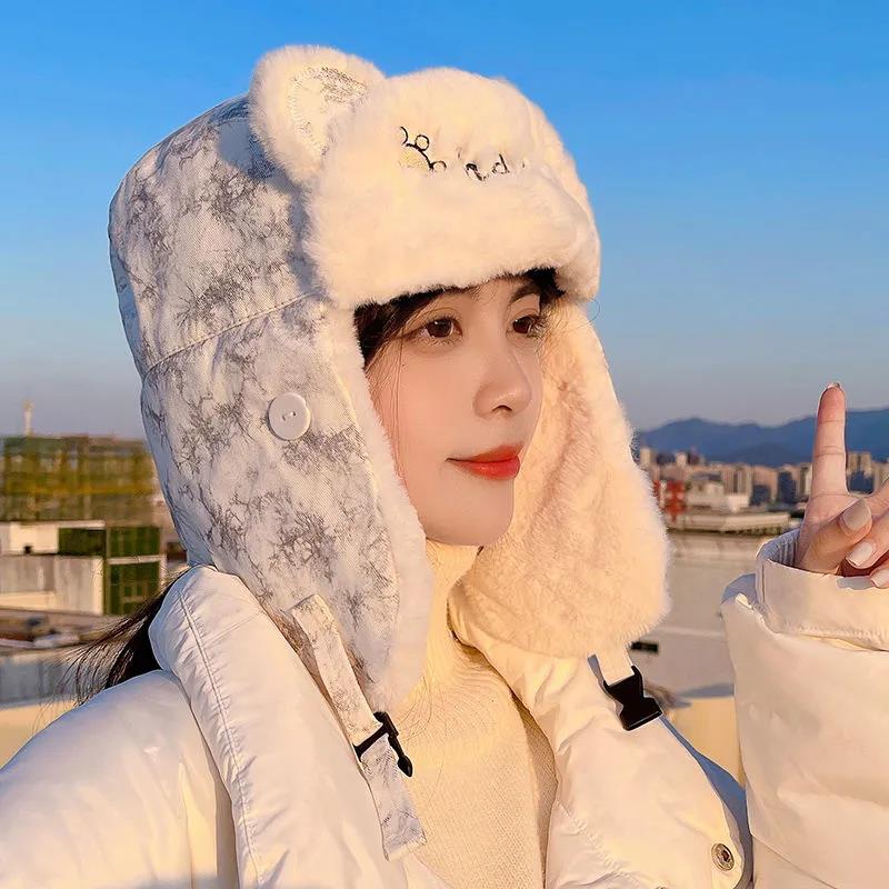 Winter Cold Proof Lei Feng Hat Children Winter Tide Riding Electric Vehicle Windproof Warm and Lovely Hat Thickened Ear Cotton In Winter