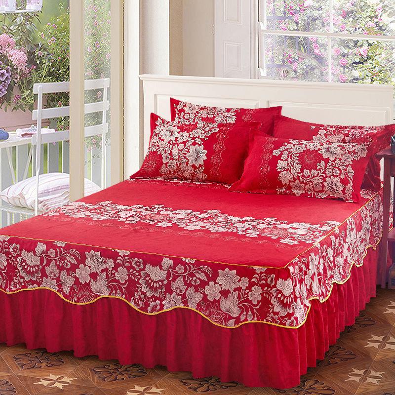 Simmons Bedspread Bed Skirt Bed Cover Single Piece Bed Sheet Bed Skirt Single Piece Bedroom Household Single-piece Sanding Bed Skirt
