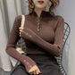Half-high Neck Bottoming Sweater Women Fall/winter Long-sleeved Stretch Slim-fit Inner Base Sweater Women's Top Sweater