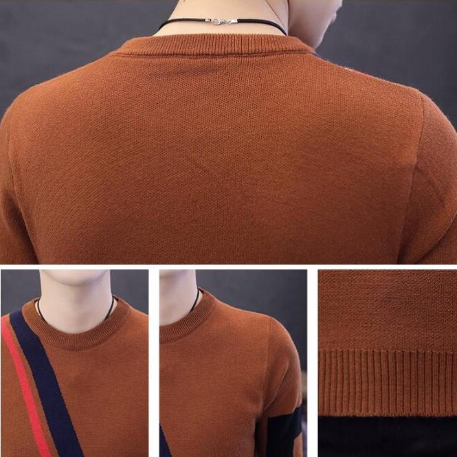 Pullovers Men Brand Clothing 2019 Autumn Winter Wool Slim Sweater Men Casual Striped Pull Jumper Men