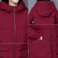 Winter Down Jacket Fashion Solid Color Hooded Parka Coat Thick and Warm Mid-length Down Cotton Jacket for Women