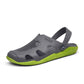 summer slippers men's outdoor sandals PVC hollow large size wading beach hole shoes