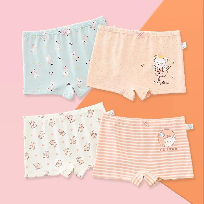 4pc/Lot Cotton Girls Underwear Chirdren Briefs Girls Panties Kids Underwear 2-14 Years