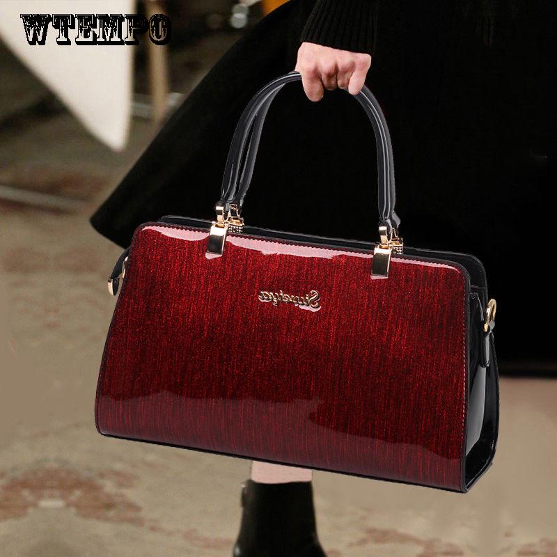 Crossbody Shoulder Bag Leather Texture Patent Leather Bag Handbags Fashion Handbag