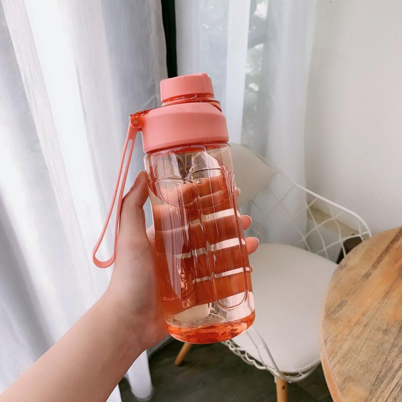 Sport Bottle Large-capacity Drop-resistant Creative Water Cup for Male and Female Students Fresh Plastic Personality Simple Handy Cup