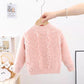 Baby Girl's Plush Thickened Mink Sweater Foreign Style Autumn and Winter Girl's Inner Sweater