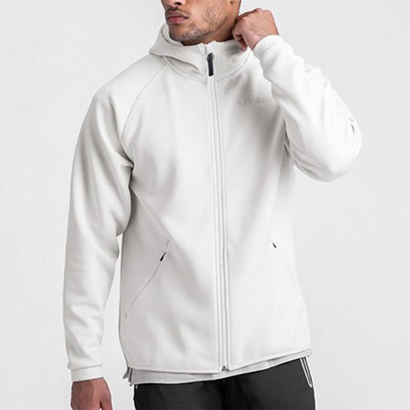 Spring and Autumn Fitness Zipper Shirt Long-sleeved Men's Sports Sweater Running Loose Large Size Casual Jacket Hoodie