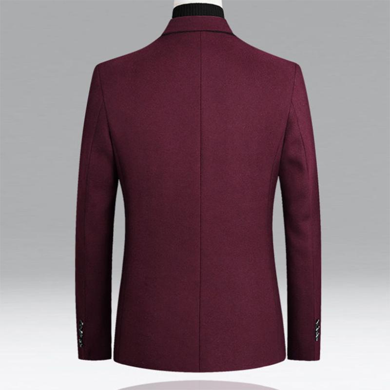 Autumn and Winter Men's Jacket Business Casual Thickened Plus Velvet Warm Loose Jacket Men