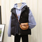 Autumn and Winter Short Casual Down Cotton Vest Korean Loose Sleeveless Jacket Solid Color Stand-up Collar Female Vest