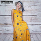 Long Boho Dress Women Butterfly Printed Summer Sleeveles V Neck Plus Size Dresses Maxi Casual Loose Vestidos