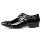 Classic Mens Fashion Business Casual Man's Sharp Head Single Formal Shoes Wear Comfortable Leather Shoes Summer Business  Print Shoes