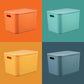 Household Plastic Season Clothing Storage Box Children's Toy Storage Box Creative Home with Cover Storage Box