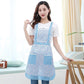Household Cooking Apron Women's Sleeveless Adult Overalls Home Floral Double Layer Anti-oil Work Clothes Cute Ruffled Apron