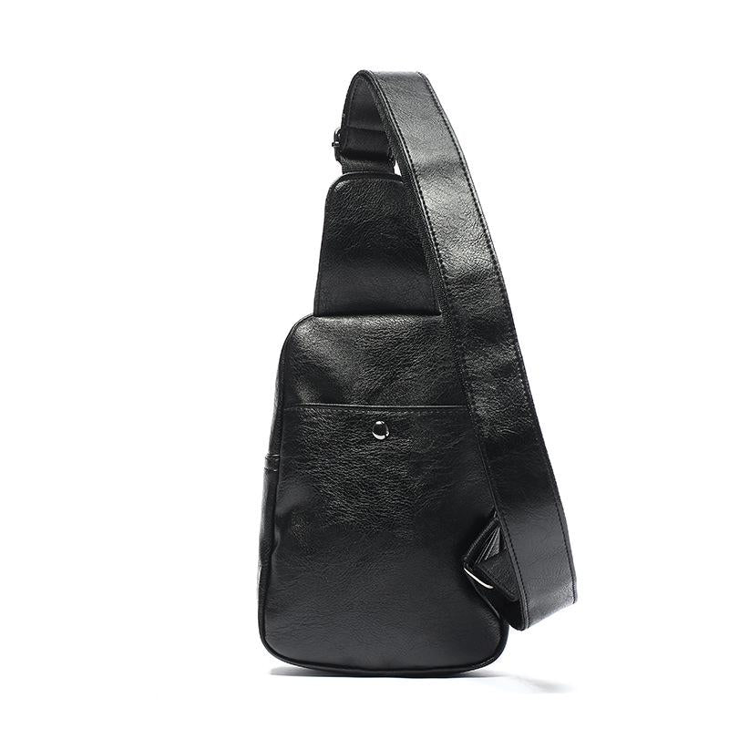 Chest Bag Men's Black Waterproof Anti-theft Messenger Bag Outdoor Sports Travel Shoulder Bag