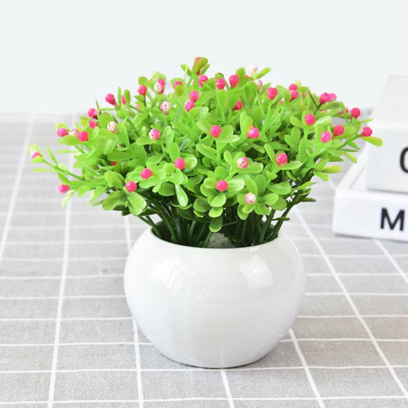 Simulation Green Plant Small Potted Bonsai Home Living Room Furnishings Indoor Desk Decoration Mini Fake Flower Potted Plants