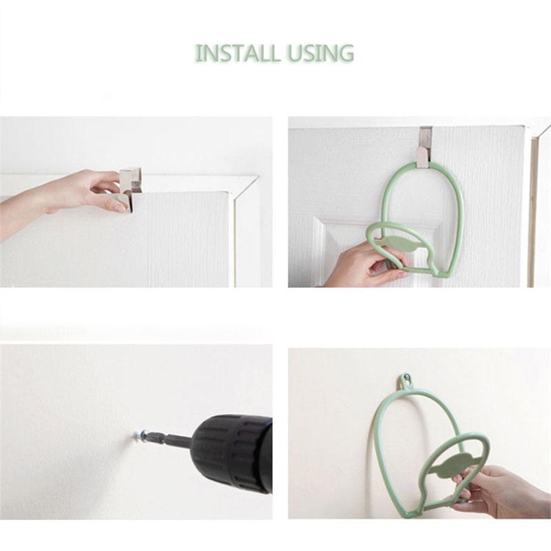 6Pcs Coat Rack Creative Storage Rack Wall Hook Nail-free Behind The Door Hat Rack Multifunctional Bag Wall Hook Rack