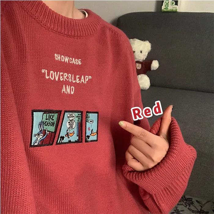Sweater Loose Thick Knit Sweater Men's Autumn and Winter Round Neck Warm and Comfortable Top