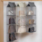1PC Bag Storage Hanging Bag Home Wardrobe Hanging Fabric Bag Dustproof Storage Rack Dormitory Storage Artifact 2/3/4 Pockets Wall Hanging Bag