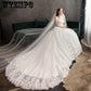 Luxury Wedding Dress Elegant Ball Gown V Neck Princess Plus Size Bridal Gowns Vestido De Noiva