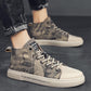 Summer Breathable High-top Canvas Flat Shoes Men's Casual Thin Cloth Shoes All-match Trendy Shoes