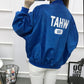 Spring and Autumn Sports Baseball Uniform Jacket Women's Solid Color Trend Loose Student Printed Jacket
