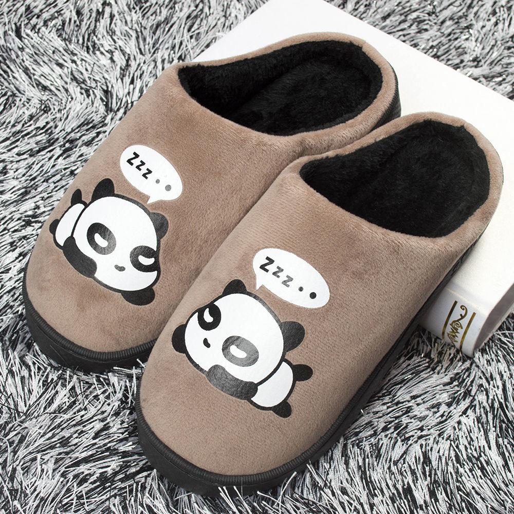 A Pair of Cotton Comfortable Flat Shoessuitable for Autumn and Winter Warmth and Home Leisure