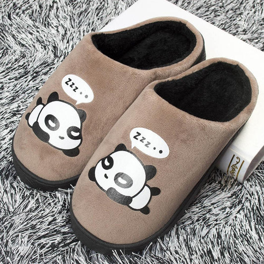 A Pair of Cotton Comfortable Flat Shoessuitable for Autumn and Winter Warmth and Home Leisure