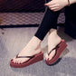 Flip-flops Female Version of All-match Casual Fashion Thin Belt Sponge Cake Sandals and Slippers Female Summer Flip-flops Non-slip Soft Beach Shoes