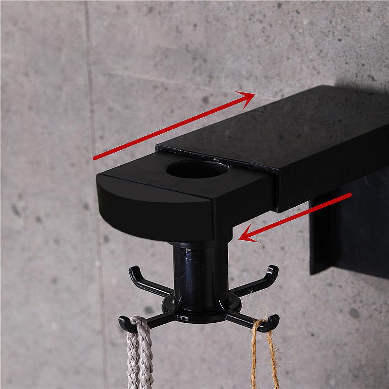 Kitchen Storage Shelves Multifunctional Shelf Telescopic Free Punch Rotating Wall Hook Supplies Storage Organizer