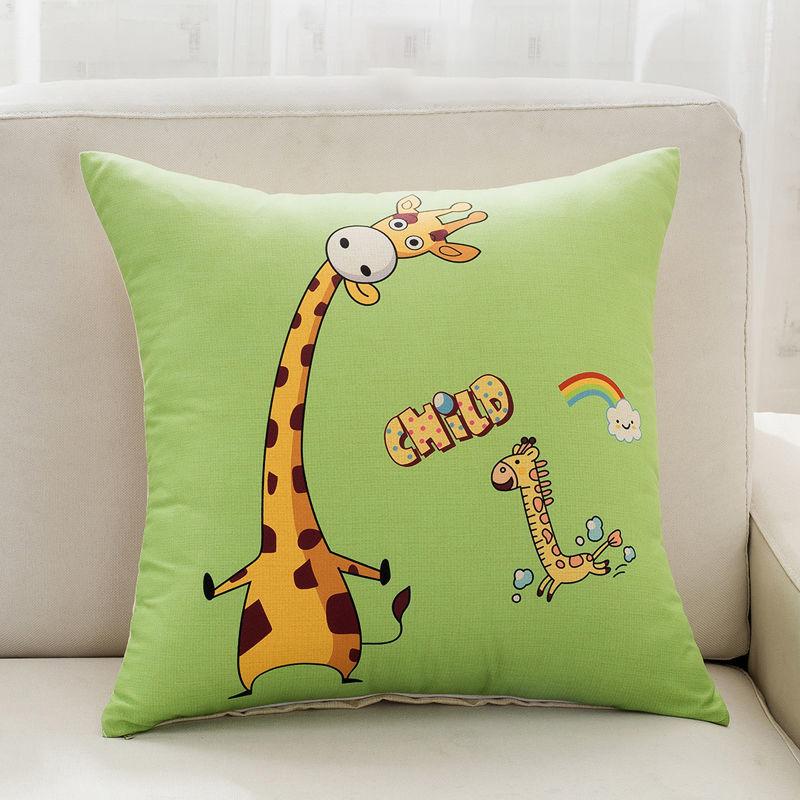 Creative Painting Printing Pillow Car Waist Pillow Home Sofa Pillow Soft Relaxation Artifact