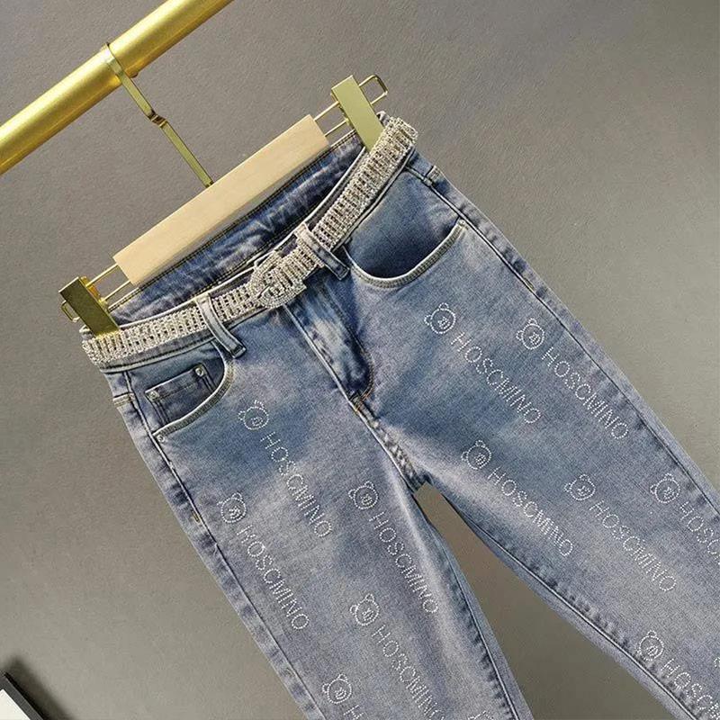 Skinny Jeans Ladies Trend Spring Summer and Autumn High Waist and Thin Pencil Pants