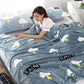 Floral Printed Flannel Blanket on The Bed Soft and Warm Coral Fleece Mink Sofa Cover Bed Cover Double Queen Size Plus Fleece Warm Blanket Nap Blanket