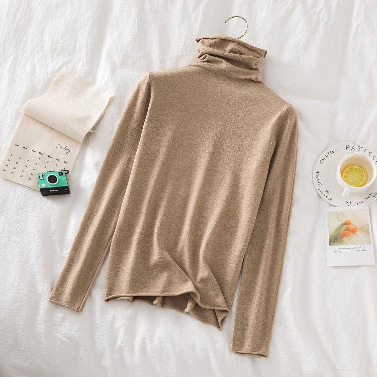 Turtleneck Women Pullover Sweater Spring Jumper Knitted Basic Top Fashion Autumn Long Sleeve Korean Ladies Clothes