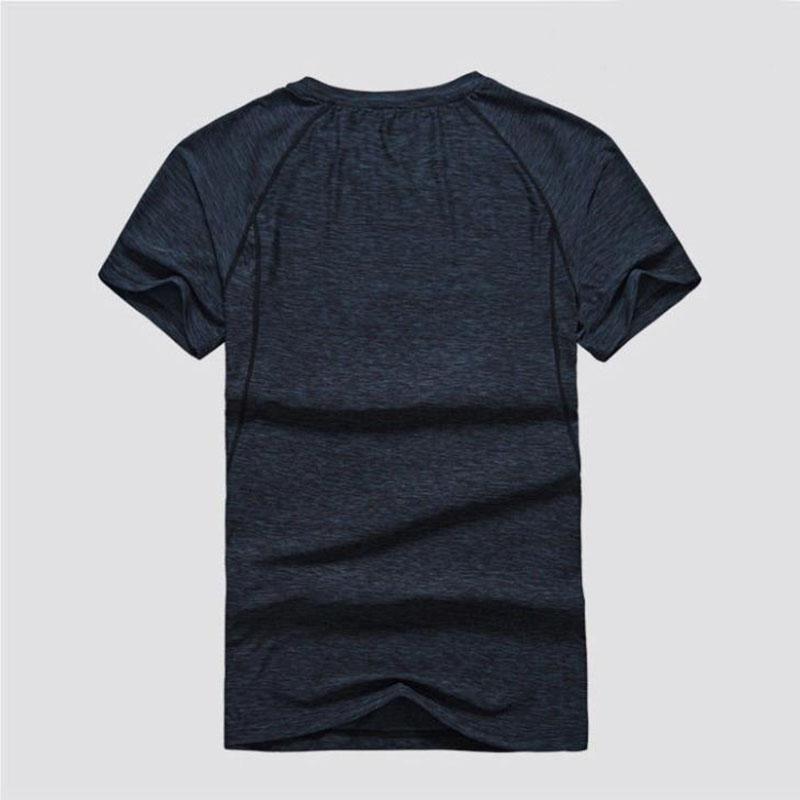 Men Sports T-shirt Outdoor Shirt Summer Breathable Casual Quick Dry Top Half Sleeve Elastic Off-road Tees Running Clothing
