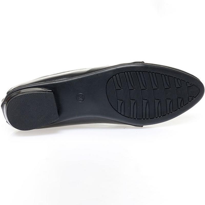 Soft Leather Shallow Shoes Women All-match Soft Leather Shoes Flat Women's Shoes Soft Bottom Peas Shoes Pointed Toe British Style Leather Shoes
