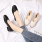 Women's Thick-heel Casual Shoes Mid-heel Pumps Professional Work Shoes Low-top Shoes Leather Shoes Mother Shoes