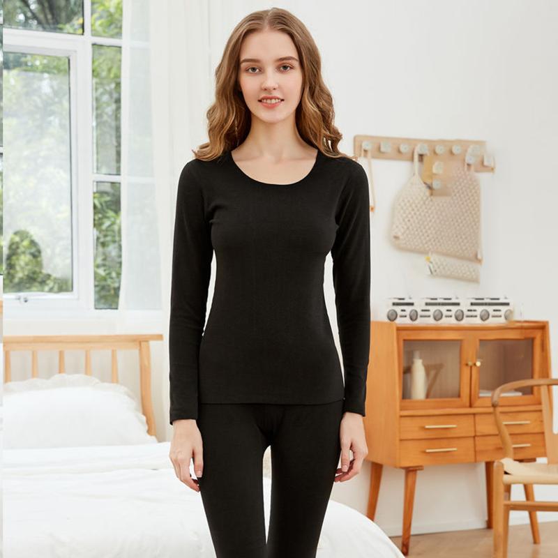 Winter Seamless Thermal Underwear Women Plus Velvet Thickening Bottoming Shirt Suit Ladies Thermal Clothing