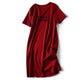 Nightdress Women Dress Girl Loose O-Neck Short Sleeve Casual Long T-shirt Dress Big Loose Home Comfort Pajamas