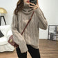 Sweater Turtleneck Bottoming Shirt Women's Solid Color Twist Casual Pullover Sweater Autumn  Winter Outerwear