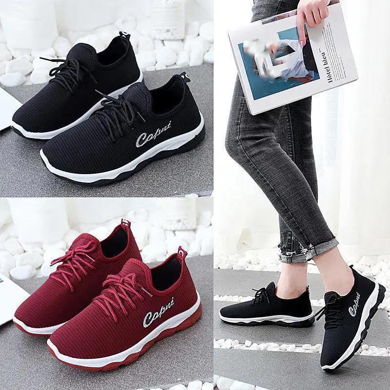 Old Beijing Women's Fashion Net Shoes Breathable Non-slip Sneakers Lace-up Leisure Hiking Shoes